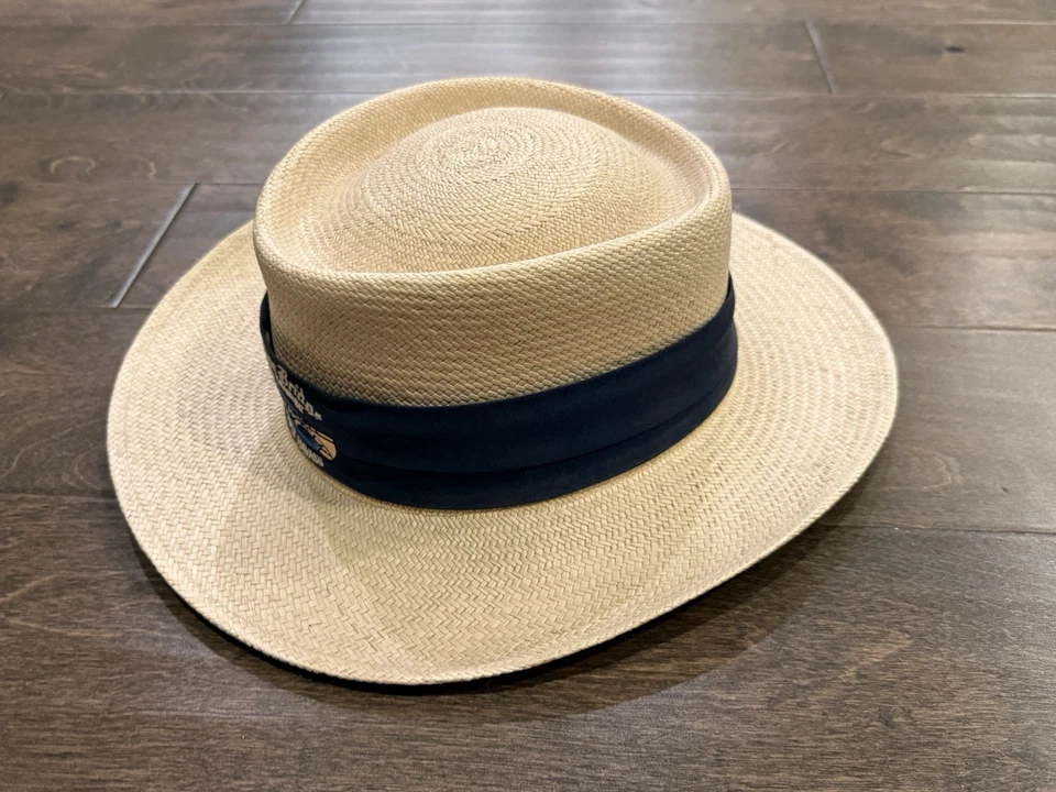 Vintage London Bridge Golf Course Lake Havasu Straw Wide Brim One Size Hat USA - Image 4 of 4