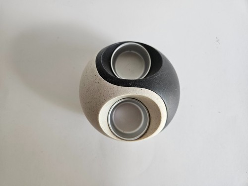 Vtg PartyLite Sculptural Ying Yang Stone Tea Light Candle Holders 2 Pieces Decor - Picture 2 of 10