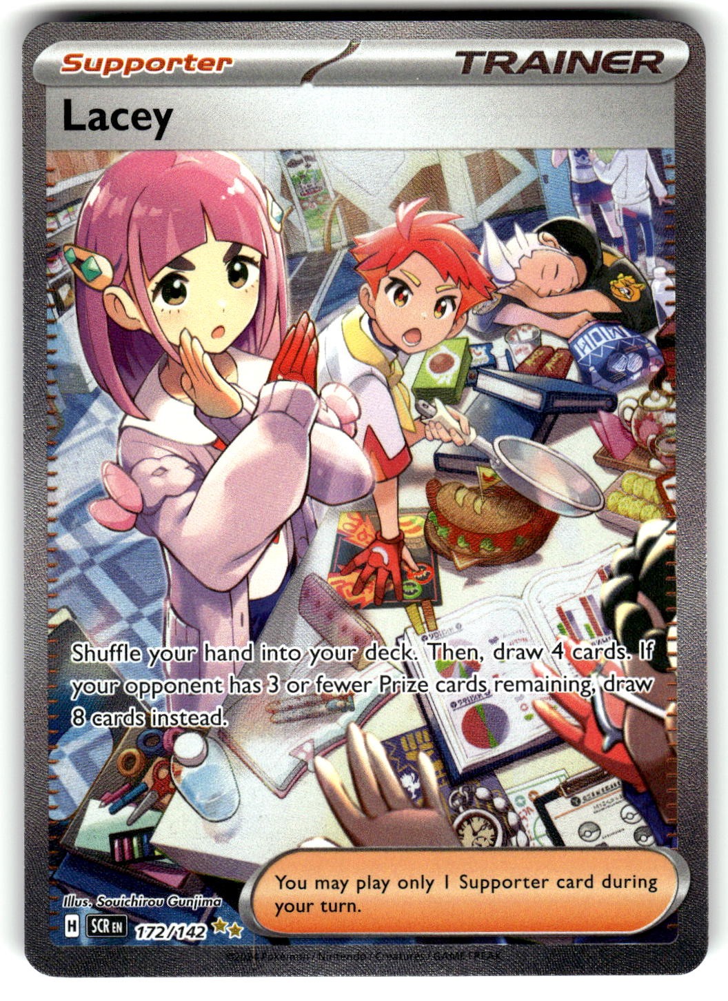 Lacey 172/142 Pokemon SV07: Stellar Crown Holo Special Illustration Rare NM