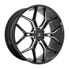 22x9.5 Asanti Black Abl-38 Monarch Truck Gloss Black Milled Wheel 6x120 20mm