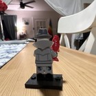 LEGO Minifigures Detective Minifigure Gray Hat, Red Fish, Magnifier — photo 2