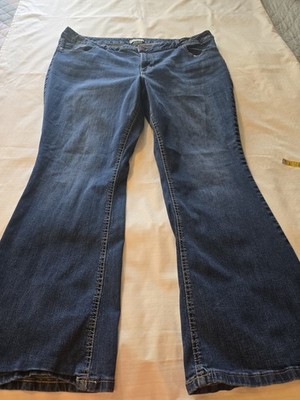 Womens Plus Sz 24 M Jeans By Maurices Classic Mid-rise Flare Guc