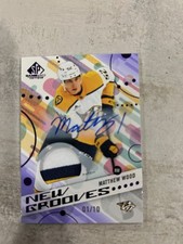 2025-26 SP Game Used New Grooves Patch Auto /10 Matthew Wood Nashville Predators