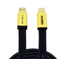 Image of Flat HDMI Cable v2.0 4K Ultra HD 3m 5m 6m 7m 10m High Speed 2160p 3D Lead