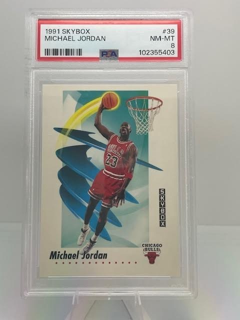 1991 Skybox #39 - Michael Jordan - PSA 8 NM-MT - Chicago Bulls