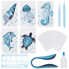 Paper Quilling Kit 20 Sets DIY Sea Animals Paper Quilling Kit with Paper Quil...