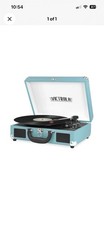 Victrola BT Suitcase Record Player With 3 Speed Turntable - Turquoise