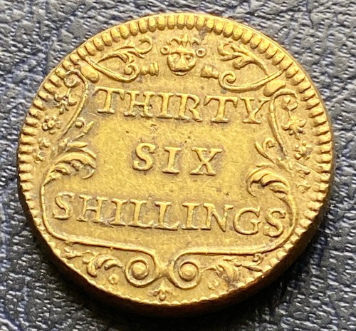 Thirty six shillings Brass Coin Weight George II One Joe #E68