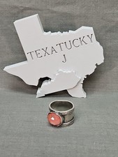 Handmade Faceted Rhodochrosite Ring: 925 Sterling Silver Boho Band Sz 7