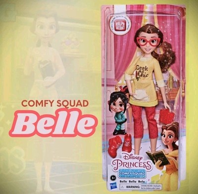 Disney Princess Belle Bella Comfy Squad Geek Chic Doll 10'' NEW SEALED! 2019