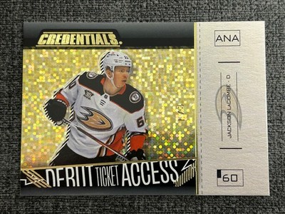 Jackson LaCombe 2023-24 Upper Deck Credentials Debut Ticket Access Gold /3 #165