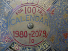 Large Round Vintage Brass Perpetual Calendar 100 Years- 1980 to 2079 - Rare(#4) — photo 2