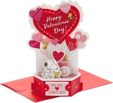 Valentines Card, Musical Valentines Day Card, 3D & Pop Up, Light Up Heart, PEANU