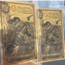 TWO—2025 Oklahoma 1/2 Goldback *ALPHA SERIES* Aurum