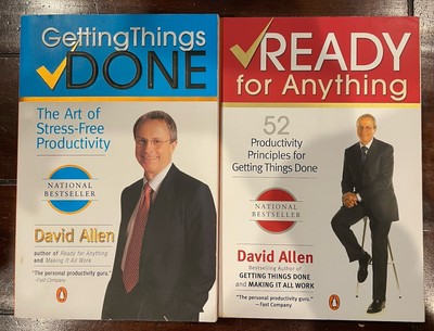 David Allen 2 Bk LOT | Getting Things Done & Ready for Anything | FREE SHIPPING