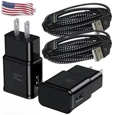 USB Fast Charger Wall Power Adapter 10Ft Long Type C Cable For Samsung Android