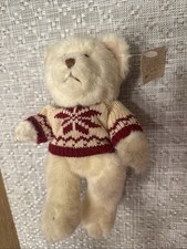 9" Bears From The Past Teddy Christmas Winter Sweater Bear Plush RUSS BERRIE