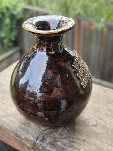 Antique Chinese Ceramic Spirits Bottle Wing Fung Hong 1/2 Pint - Picture 4 of 7