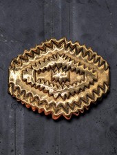 Metal Pointus Paris France French Gold Tone Hair Barrette Clip Modernist Design