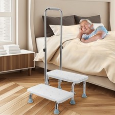 Portable Elderly 2 Step Stool, Heavy Duty 2 Steps Foot Stool for Adult, Seniors