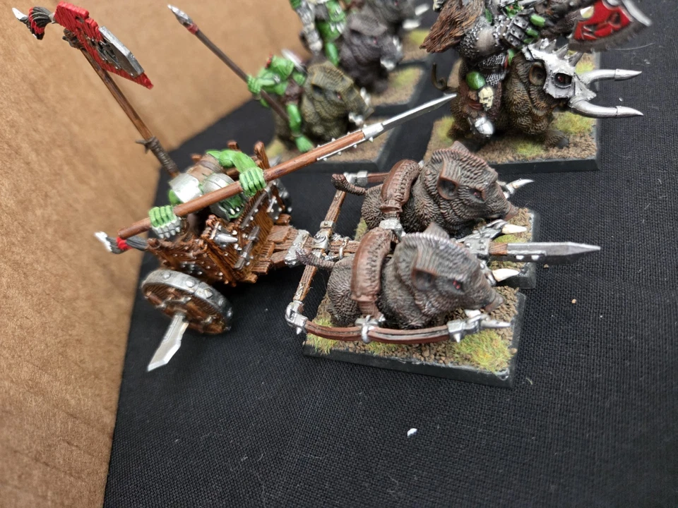 Warhammer 2001est Jabalí Carro, Metal Salvaje Orco Jabalí Boyz, Arqueros, Lanzas Varios Foto 3 de 4
