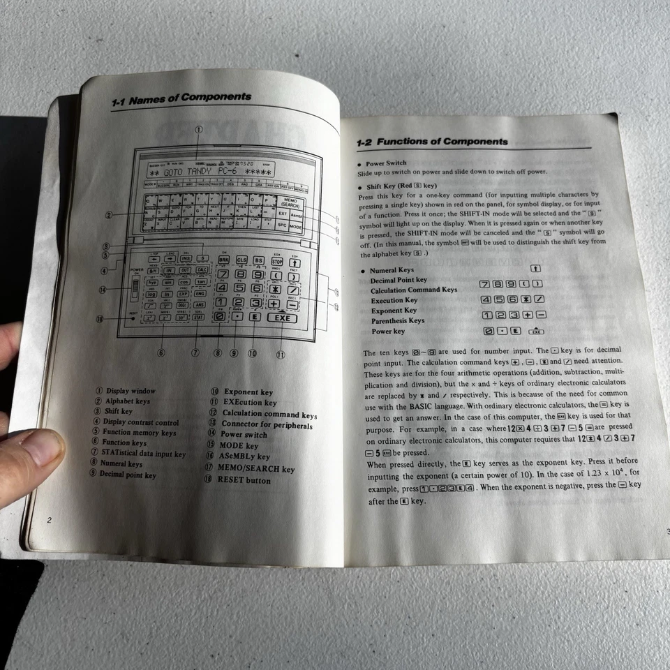 Tandy PC-6 Pocket Scientific Computer Operation Manual Only Paperback | USED - Image 3 of 4