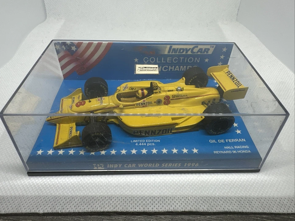 Gil de Ferran Hall Racing Reynard/Honda Indycar 1996 1/43 Raro Minichamps Indy Foto 2 de 4