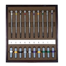 Set of 10pcs Professional Tool Steel Screwdrivers 0.6mm-2.0mm for Watch Repair