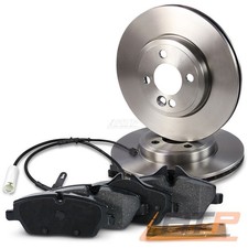 2xBREMSSCHEIBE+SATZ BREMSBEL�GE BREMSKL�TZE+WARNKONTAKT VO F�R MINI R55 R56 R57