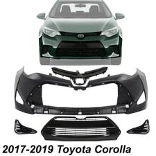 Front Bumper Cover Primed Grille Assembly For 2017-2019 Toyota Corolla Front Bumper Cover Primed Grille Assembly For 2017-2019 Toyota Corolla