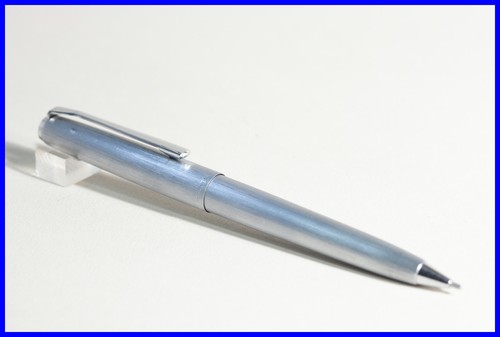 1976 Pelikan SILVEXA 28 Ballpoint Pen Striped Matt Chrome & Silver