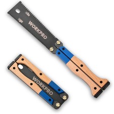 WORKPRO Japans&auml;ge Holz Klappbar SK5 Stahl Hands&auml;ge 140mm Doppelseitenklinge DE