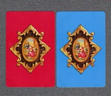 Vintage Swap Playing Cards 2 Deco Cameo People Pair Card Collection #8