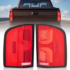 Red Led Tail Lights For 2007-2014 Chevy Silverado 1500 2500 Brake Lamps