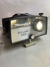 Vintage Mansfield Skylark 500 Slide Projector Tested Light Works Smooth Focus