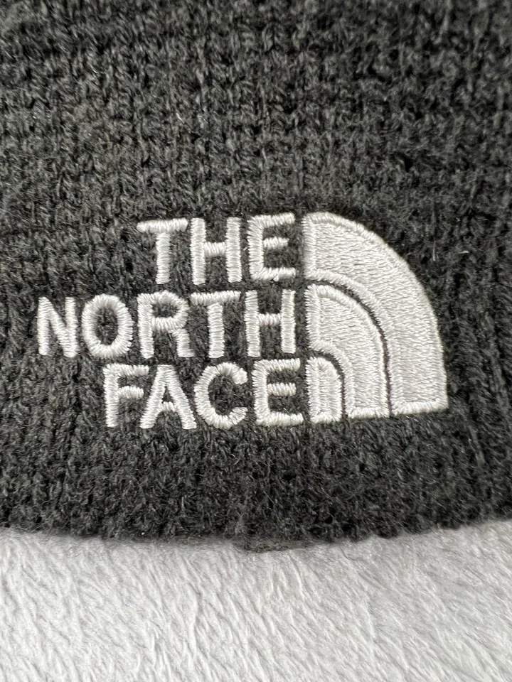 North Face шляпа Beanie резинке черный вязаный флис с подкладкой зимний череп крышка для взрослых - Изображение 2 из 4