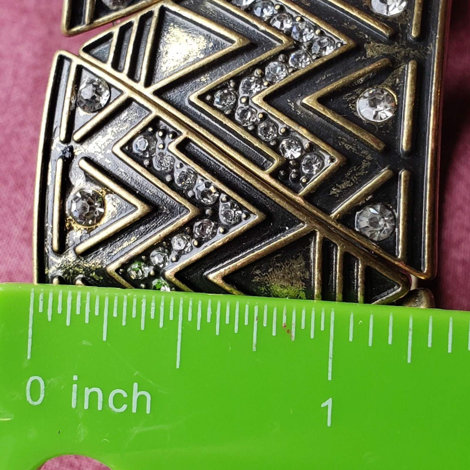 Tribal Geometric Triangle Pattern Rhinestone Stre… - image 7