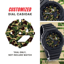 Dial G Shock GA 2100 With Custom Logo Bathiing Ape Design