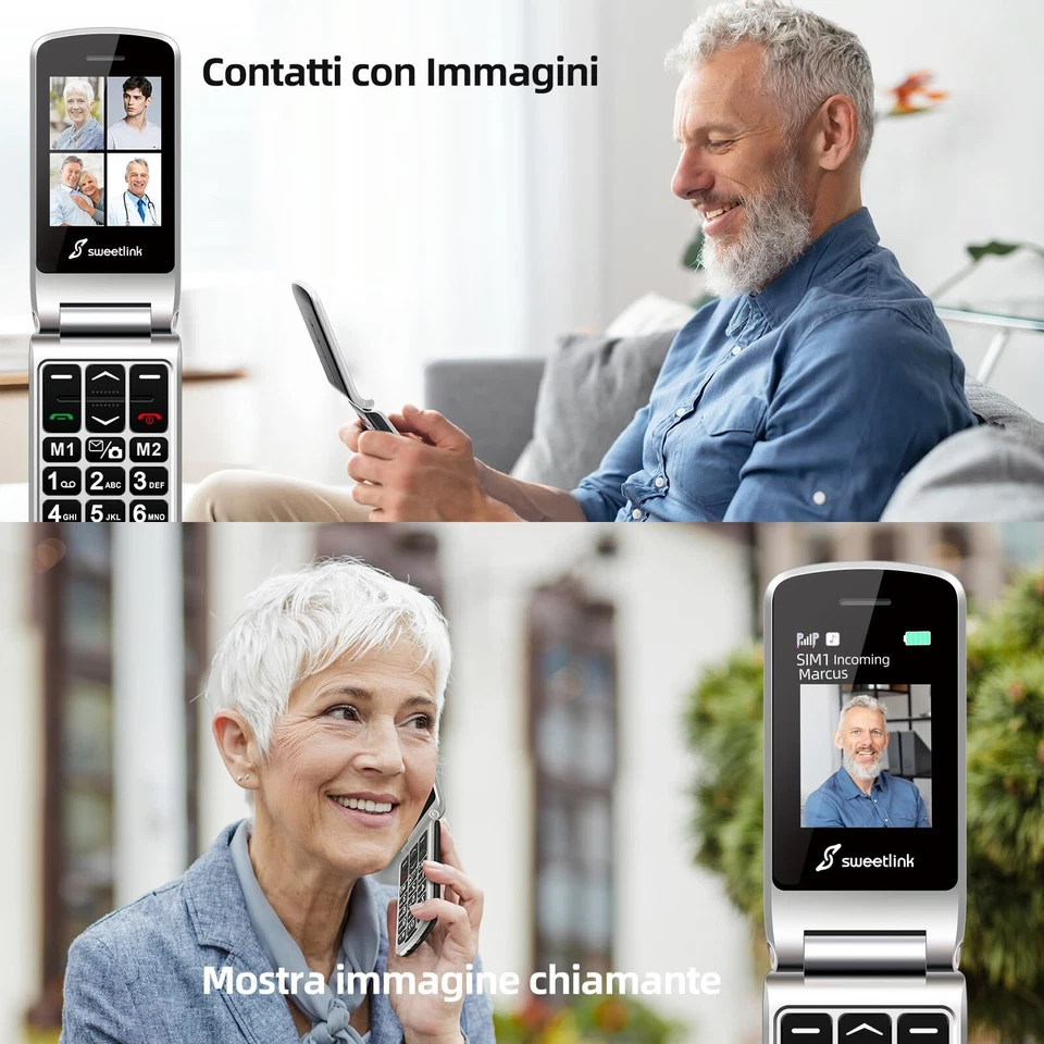 F1PLUS Seniorenhandy Klapphandy Ohne Vertrag Großtastenhandy mit Ladestation ... - Bild 2 von 4