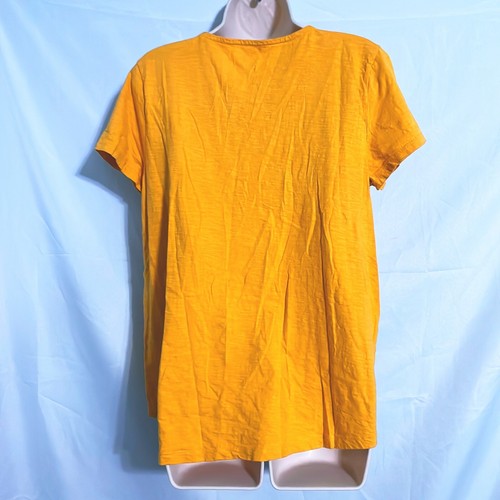 St John's Bay Cute Mustard Yellow Top Size L - Picture 2 of 3