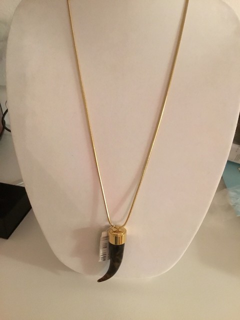 michael kors horn pendant necklace