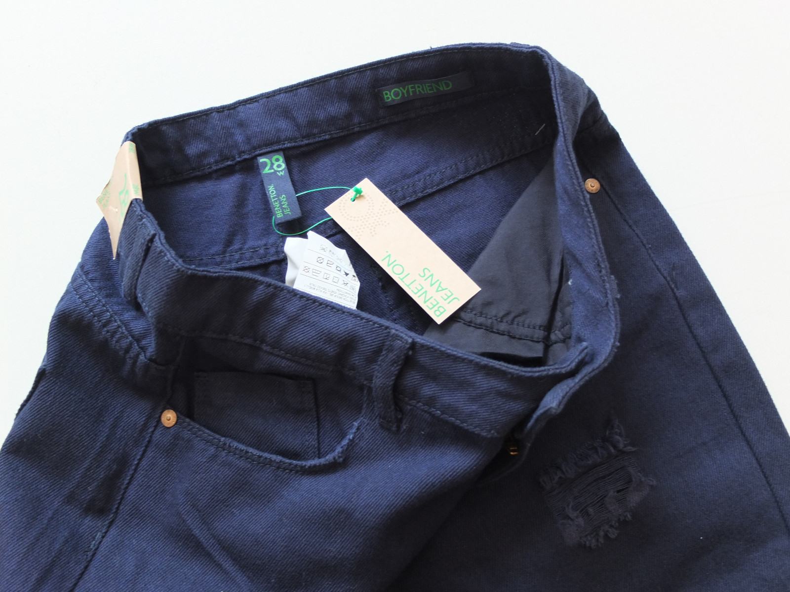 BENETTON Cool Jeans Boyfriend 7/8 Jeans Size 29 W New Label | eBay