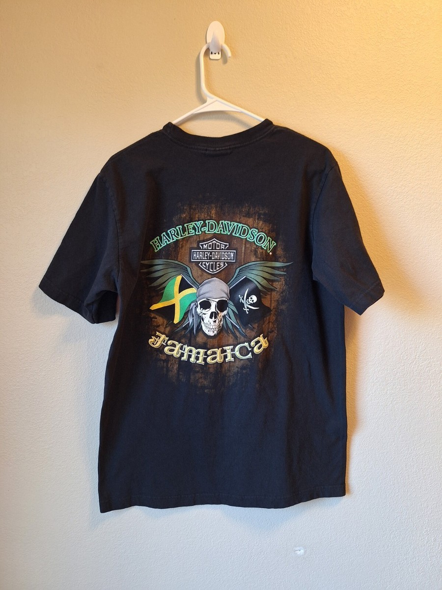 Harley Davidson T-Shirt Pirate Skull Jamaica Size Medium | eBay