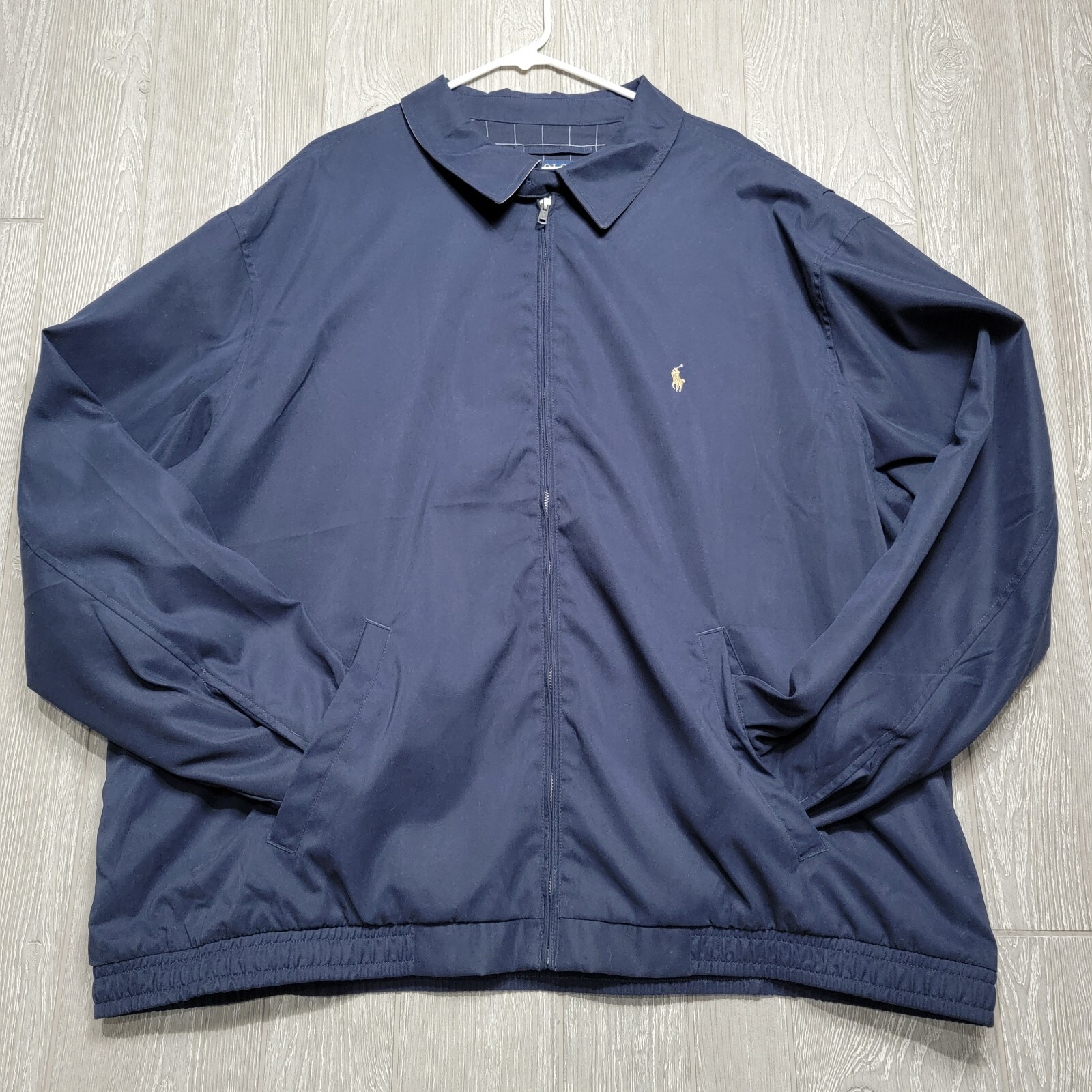 Polo Ralph Lauren Pony Bi Swing Giacca Zip Blu Foderata in Flanella Uomo 3XLT