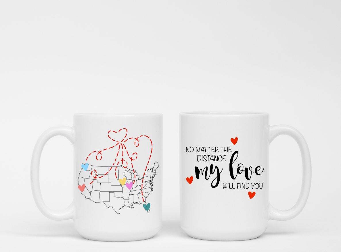Personalized No Matter The Distance My Love Will Find You Mug To Grandma From