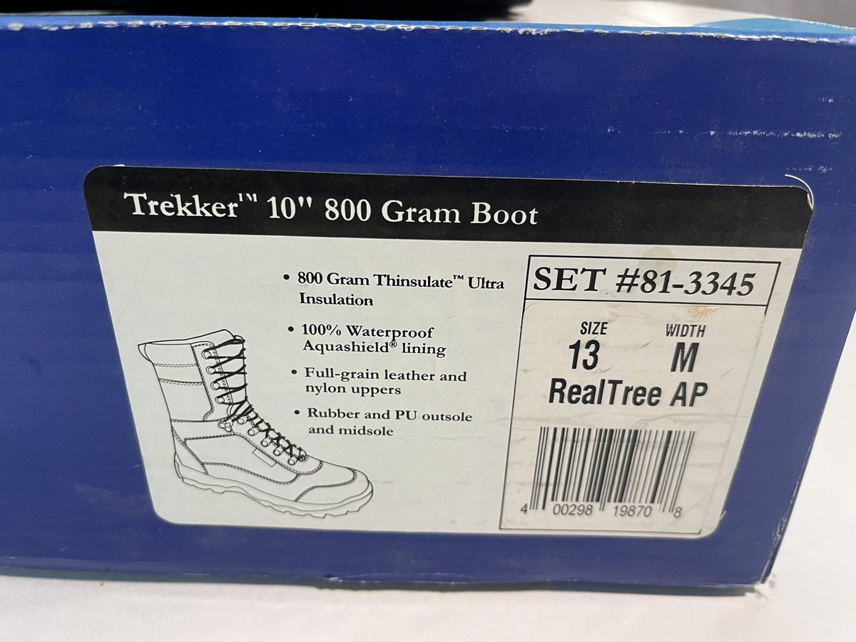 Men's 13 Camo-Leather Boots Trekker Aquashield 800g Thinsulate 10