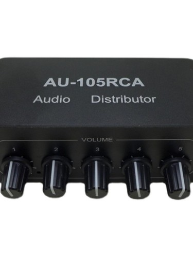 Mini 1-IN-5-OUT Audio Switcher Box HiFi Stereo RCA Audio Splitter / Selektor - Bild 1 von 3