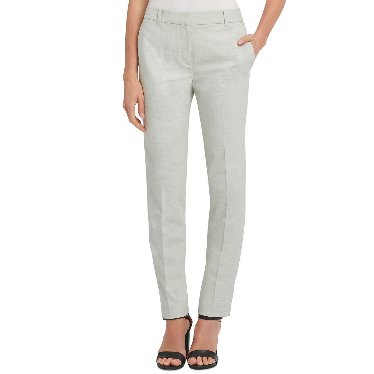 DKNY Womens Essex Green Cropped Workwear Office Ankle Pants 0 BHFO 4358