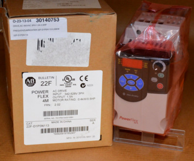 ALLEN BRADLEY 22F-D1P5N113 Serie A Power Flex AC Drive 0.4kW/0.5HP NEU