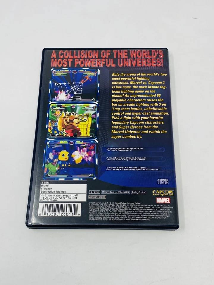 Marvel vs Capcom 2 (Sony PlayStation 2) CIB Complete - TESTED - Image 3 of 4